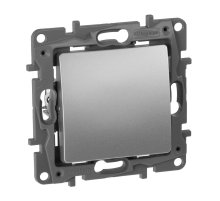 Переключатель одноклавишный Legrand Etika 10A 250V алюминий 672405