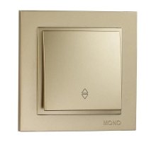 Выключатель одноклавишный проходной Mono Electric Despina 10А 250В титан 102-222225-109