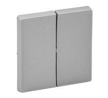 Лицевая панель Legrand Valena Life выключателя двухклавишного алюминий 755022