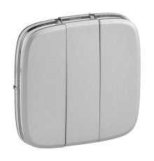 Лицевая панель Legrand Valena Allure выключателя трехклавишного алюминий 755037