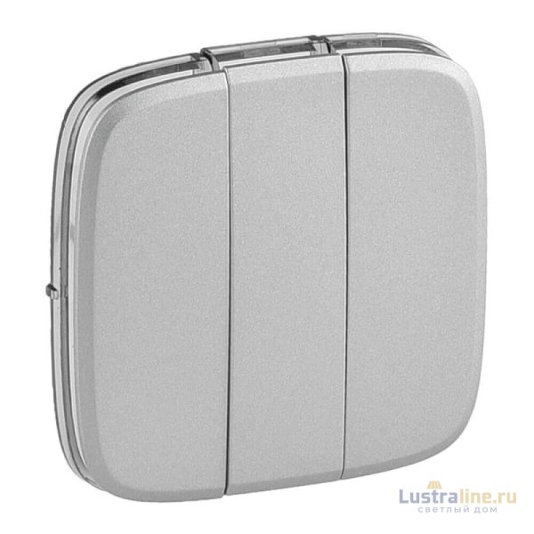 Лицевая панель Legrand Valena Allure выключателя трехклавишного алюминий 755037