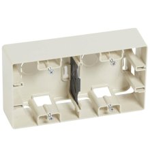 Коробка для накладного монтажа 2-постовая Legrand Etika слоновая кость 672540