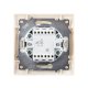 Выключатель двухклавишный с подсветкой Лама TDM Electric SQ1815-0305