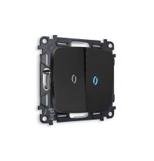 Комплект механизма 2-кл проходного выключателя с подсветкой Ambrella Volt Omega MO804040