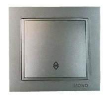 Выключатель одноклавишный проходной Mono Electric Despina 10A 250В антрацит 102-242425-109