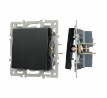 Механизм выключателя одноклавишный проходной Arlight SWT-MKP1-PL-BK (250V, 16A) 043715