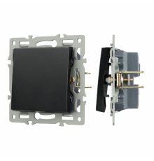 Механизм выключателя одноклавишный проходной Arlight SWT-MKP1-PL-BK (250V, 16A) 043715