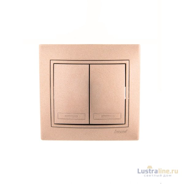 Выключатель двойной Lezard Mira 701-3131-101