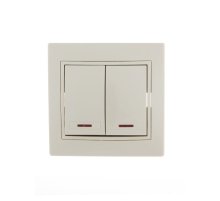Выключатель двойной с подсветкой Lezard Mira 701-0303-112