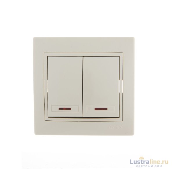 Выключатель двойной с подсветкой Lezard Mira 701-0303-112