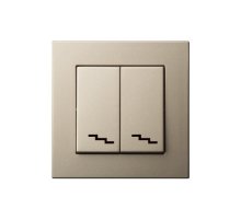 Переключатель двухклавишный Liregus Epsilon 28-304