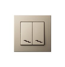 Переключатель двухклавишный Liregus Epsilon 28-304