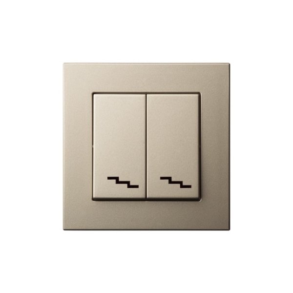 Переключатель двухклавишный Liregus Epsilon 28-304