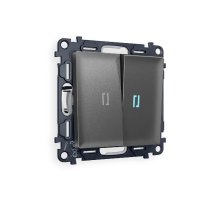Комплект механизма 2-кл проходного выключателя с подсветкой Ambrella Volt Alfa MA654040