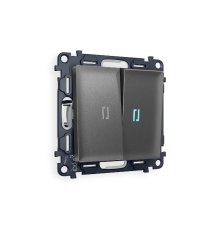 Комплект механизма 2-кл проходного выключателя с подсветкой Ambrella Volt Alfa MA654040