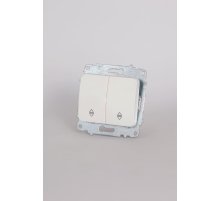 Переключатель двухклавишный проходной ELBI Jazz 607-016200-211