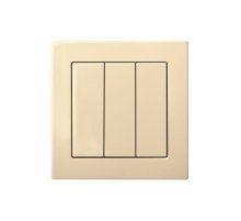 Выключатель трехклавишный Liregus Epsilon 28-054