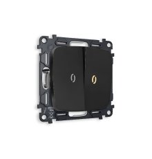 Комплект механизма 2-кл выключателя с подсветкой Ambrella Volt Omega MO804010