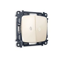 Комплект механизма 2-кл выключателя с подсветкой Ambrella Volt Omega MO304015