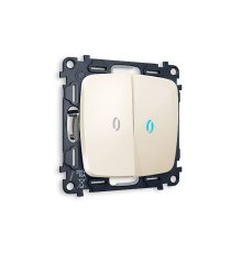 Комплект механизма 2-кл проходного выключателя с подсветкой Ambrella Volt Omega MO304040