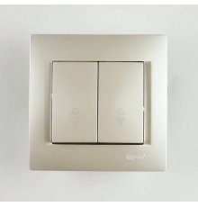 Выключатель проходной двойной Lezard Karina 707-3088-106