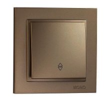 Выключатель одноклавишный проходной Mono Electric Despina 10А 250В бронза 102-232325-109
