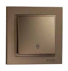 Выключатель одноклавишный проходной Mono Electric Despina 10А 250В бронза 102-232325-109