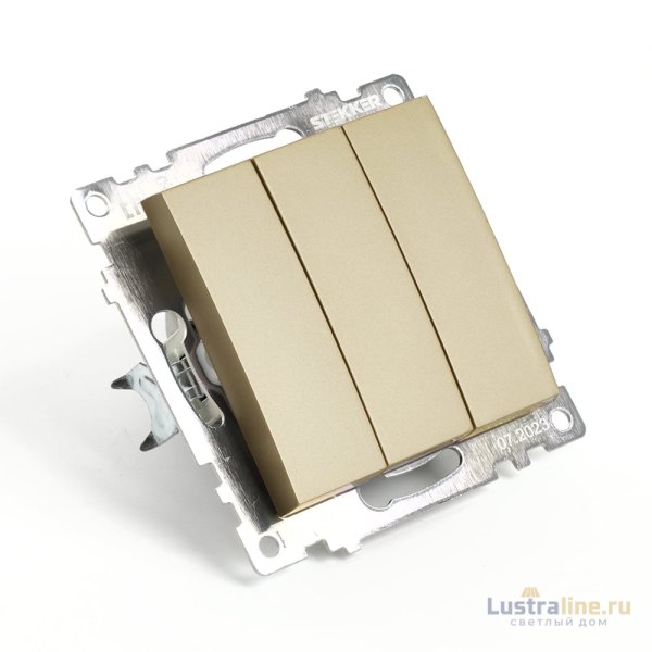 Выключатель 3-клавишный Stekker Катрин GLS10-7108-08 49219