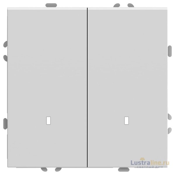 Выключатель двухклавишный c индикатором Stekker RSW10-5102-01 Эмили 49864