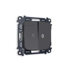 Комплект механизма 2-кл выключателя с подсветкой Ambrella Volt Omega MO904015