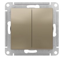 Выключатель двухклавишный Schneider Electric Atlas Design ATN000551