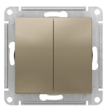 Выключатель двухклавишный Schneider Electric Atlas Design ATN000551