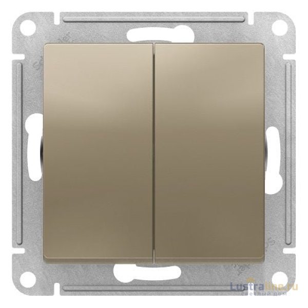 Выключатель двухклавишный Schneider Electric Atlas Design ATN000551
