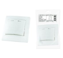 Выключатель двухклавишный с подсветкой Таймыр TDM Electric SQ1814-0505