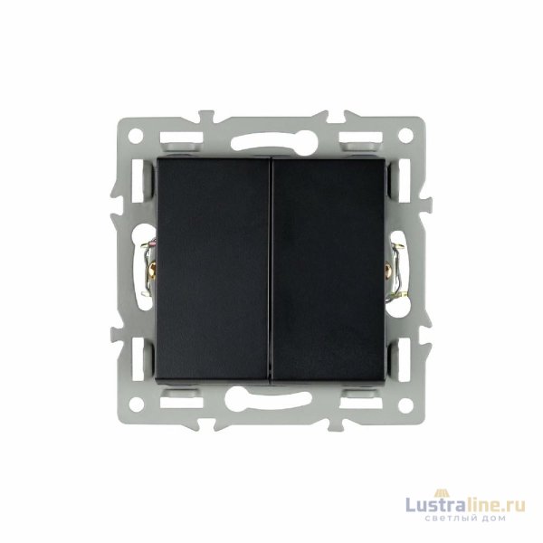 Механизм выключателя двухклавишный непроходной Arlight SWT-MK02-PL-BK (250V, 16A) 043725