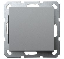 Выключатель одноклавишный Jasmart в комплекте с накладкой 10A 250V цвет алюминий G3011S