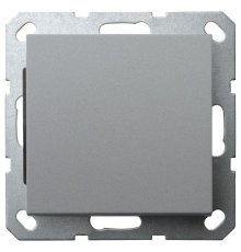 Выключатель одноклавишный Jasmart в комплекте с накладкой 10A 250V цвет алюминий G3011S