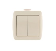 Выключатель двойной Lezard Nata 710-0300-101
