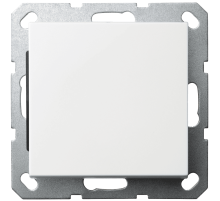 Выключатель одноклавишный Jasmart перекрестный в комплекте с накладкой 10A 250V белый глянцевый G3013W