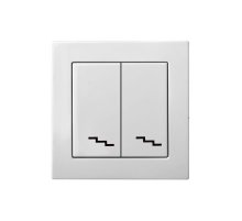 Переключатель двухклавишный Liregus Epsilon 28-010