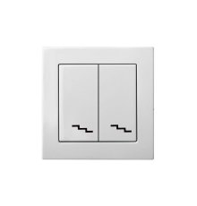 Переключатель двухклавишный Liregus Epsilon 28-010