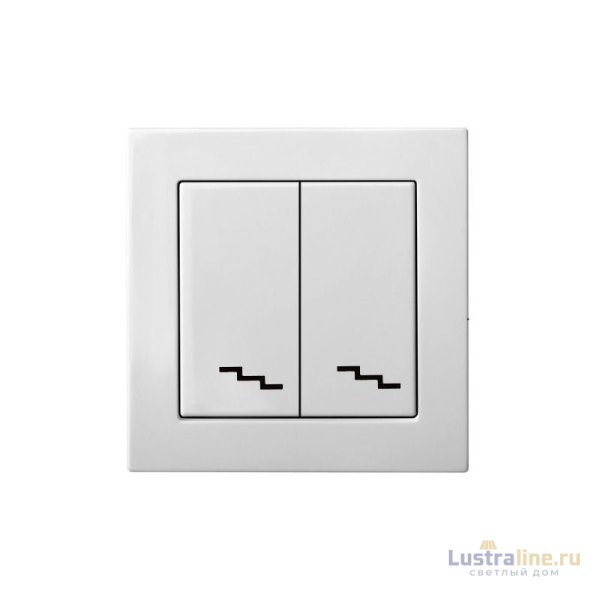 Переключатель двухклавишный Liregus Epsilon 28-010