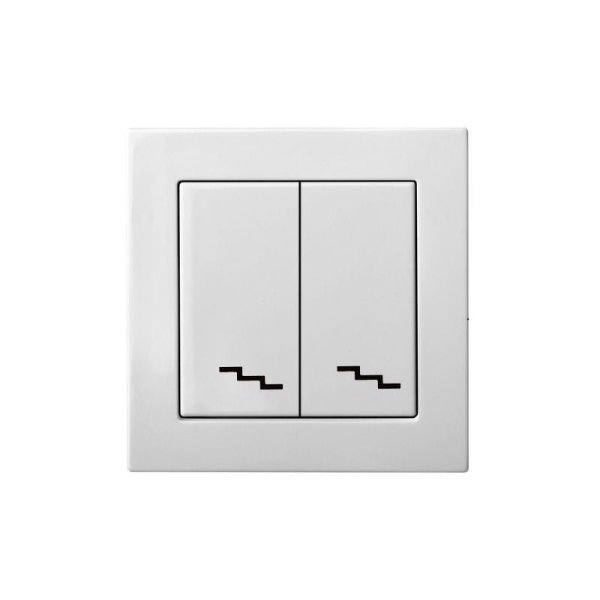 Переключатель двухклавишный Liregus Epsilon 28-010