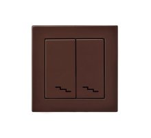Переключатель двухклавишный Liregus Epsilon 28-139