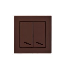 Переключатель двухклавишный Liregus Epsilon 28-139