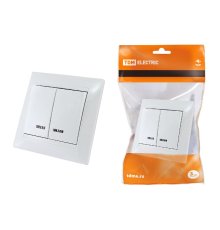 Выключатель двухклавишный с подсветкой Лама TDM Electric SQ1815-0005
