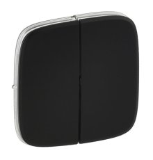 Лицевая панель Legrand Valena Allure выключателя двухклавишного антрацит 755028