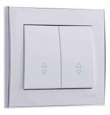 Выключатель проходной двойной Lezard Rain 703-0225-106