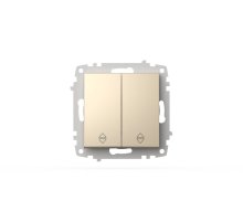 Переключатель двухклавишный проходной ELBI Zena Vega 609-012500-211
