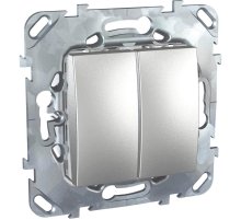 Переключатель двухклавишный Schneider Electric Unica 10AX 250V MGU5.213.30ZD
